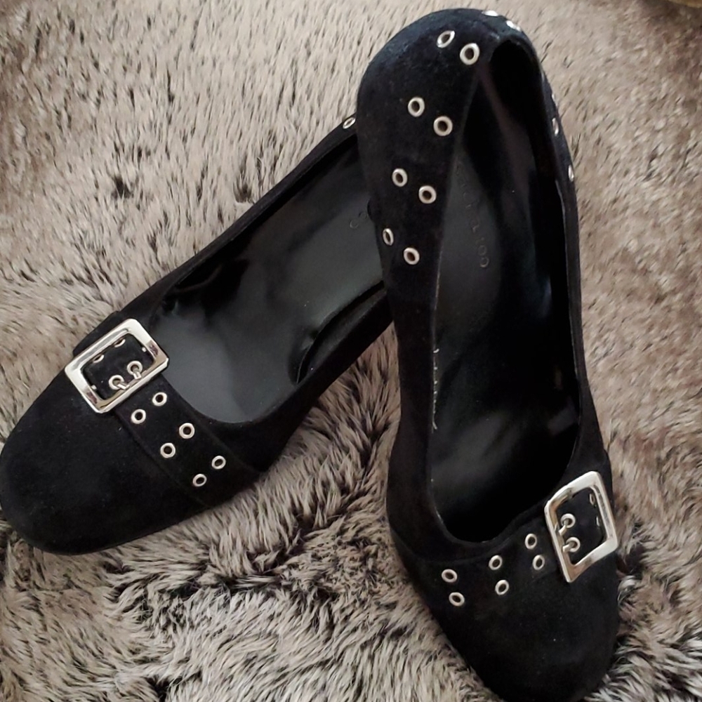 Sacha Too Black Suede Heels